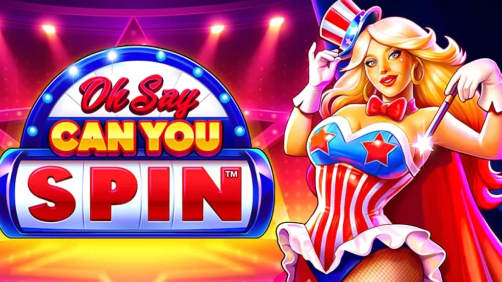 Tampilan visual slot Oh Say Can You Spin dengan tema patriotik